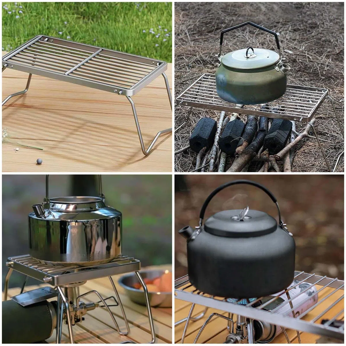 Outdoor Grillrost 30 x16 cm Fogata Parrilla,Parrilla de Camping,Parrilla Plegable para,Parrilla de Camping Plegable,Rejilla de barbacoa,Parrilla plegable,Parrilla portatil,Adecuado para acampar