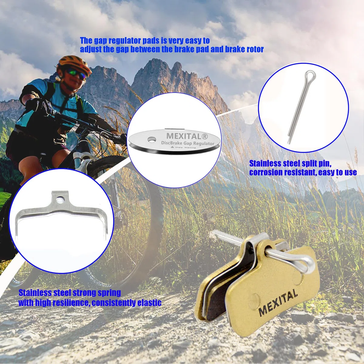 2 Pares Pastillas Freno Disco sinterizado para Shimano Shimano Saint BR-M810 M820 XTR BR M9120, Zee BR-M640 MT420 MT501 MT520, Deore XT BR M8020 M8120 M6120 SLX, Tektro HD M745 735 725 750 TRP