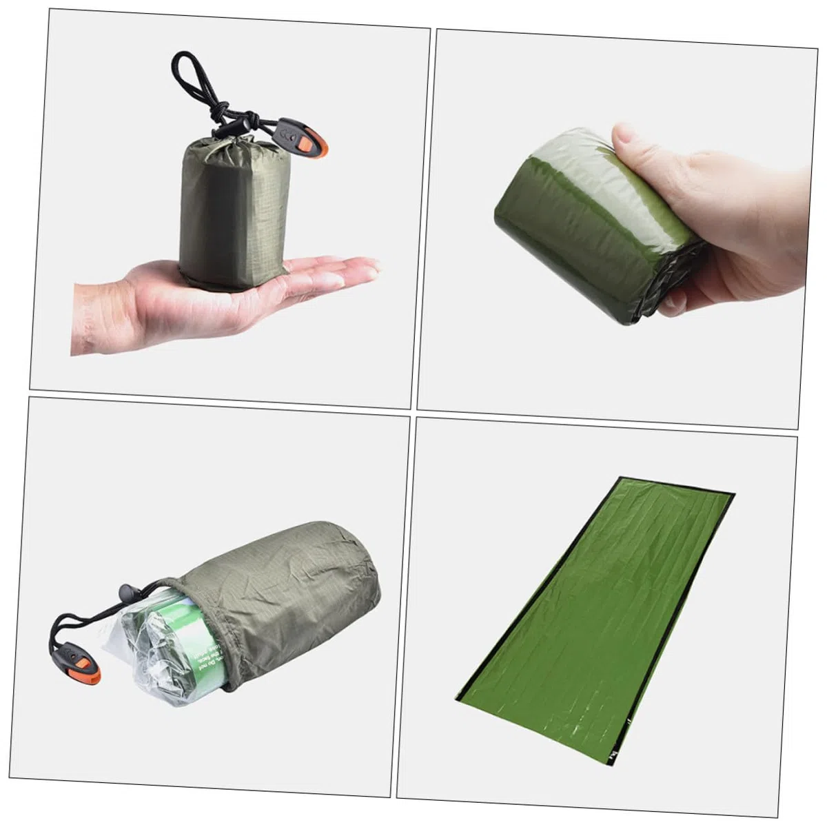 Cabilock Saco de Dormir de Emergencia Ultraligero Persona Manta Térmica Resistente a Rasgaduras Colchoneta Compacta para Actividades al Aire Libre y Situaciones de Primeros Auxilios
