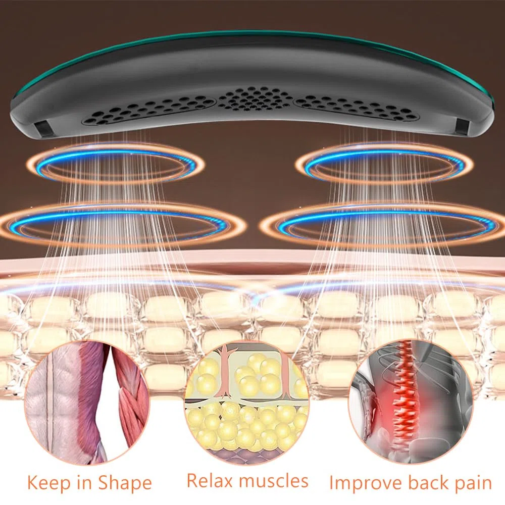 Máquina de masaje de barriga, Cinturón De Adelgazamiento De Masaje, Incluye modos de calor y vibración para aliviar la fatiga, apto para el abdomen, la cintura y la espalda