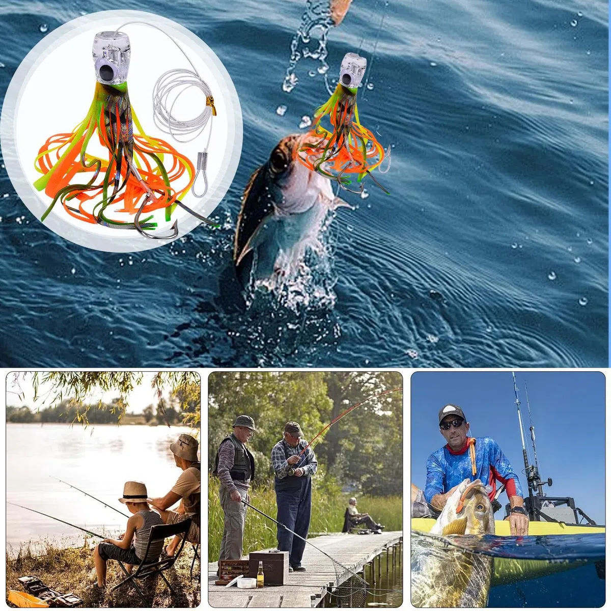 Señuelo para al Curricán | Cebo Salado para Truchas y Peces - Accesorios De con Señuelos De Natación para Dores De Siluro Perca Surf Padre Kayak