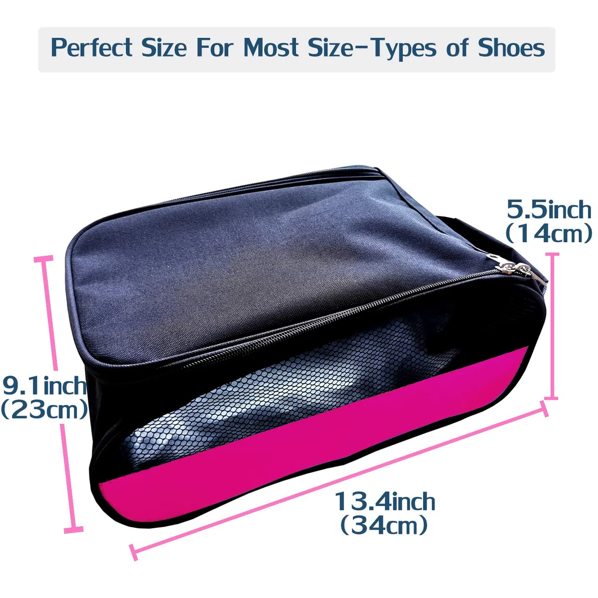 Bolsa para Zapatos de Golf, Bolsas de Zapatos de Golf para Hombres y Mujeres, Bolsas de Transporte con Cremallera con ventilación, Bolsa de Zapatos Deportivos de Viaje