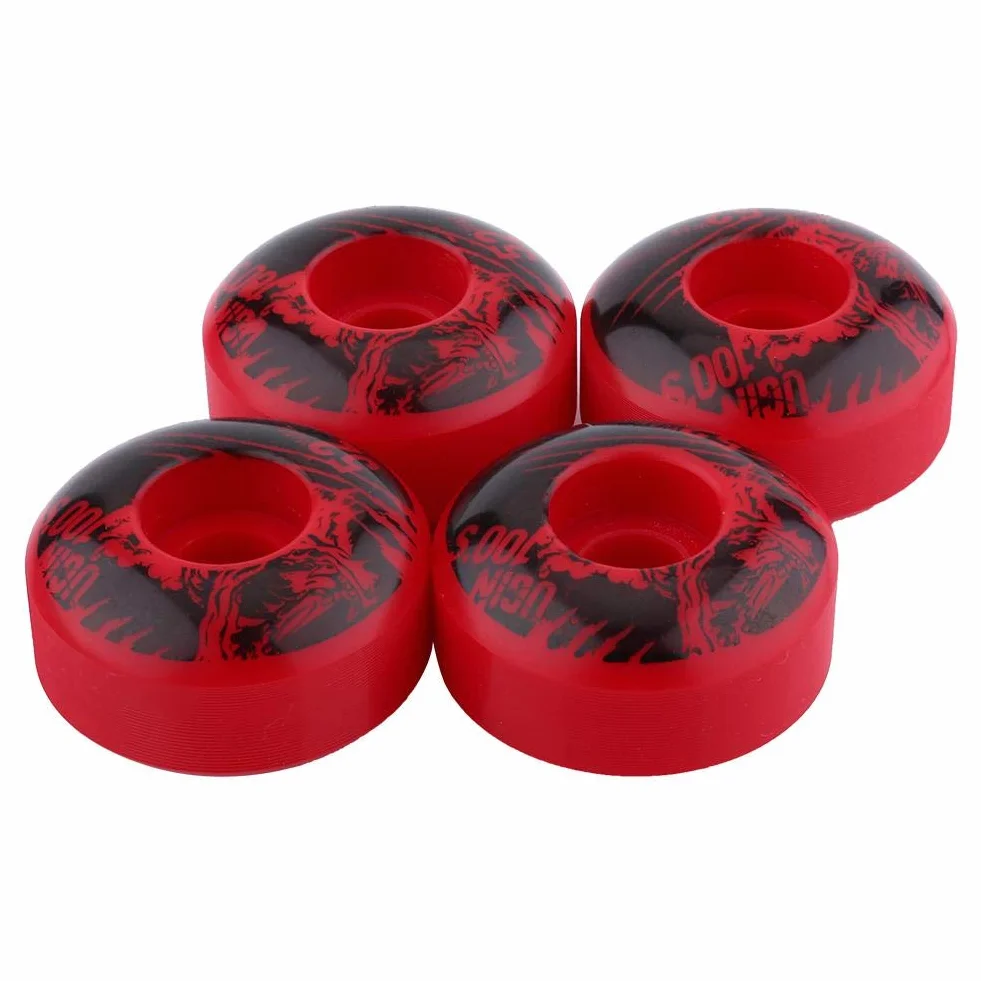 Focket Ruedas de patineta Longboard, 52 mm x 30 mm 3 Piezas duraderas Ruedas de monopatín Longboard, para DIY Patinetas eléctricas(Rojo)