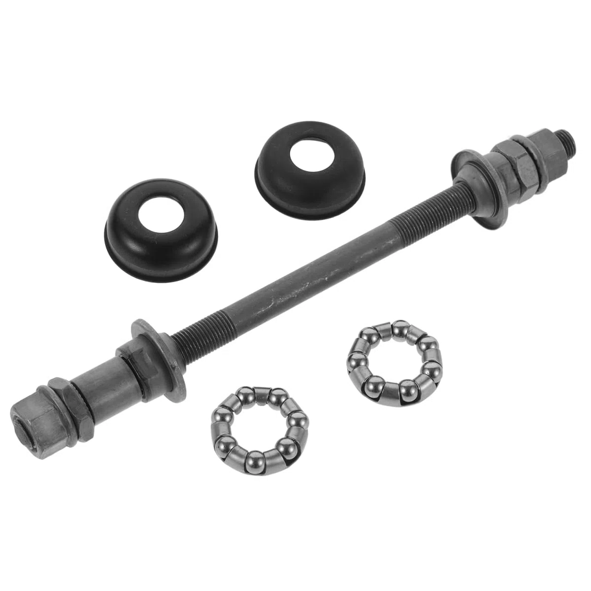 Toyvian Eje Trasero de Bicicleta, 180mm Eje con Rodamientos Kit Reparación para Bicicletas Accesorios Instalación y Compatible con Varios para ReparacióN Accesorios