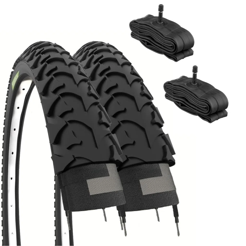2 neumáticos de 14 x 1,75 + cámaras América | Neumáticos 47-254 anclados para Bicicleta de montaña niño