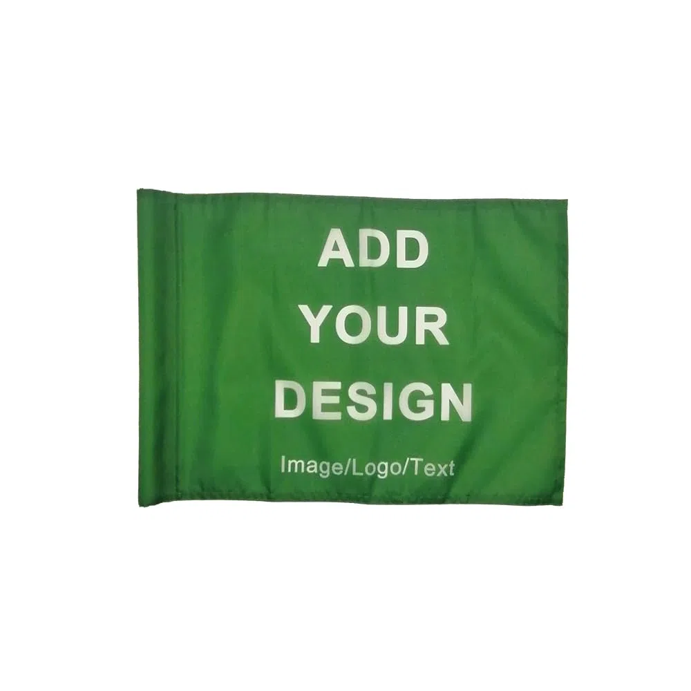 Bandera de golf personalizada para pin de golf con tubo de plástico (20 x 15 cm)