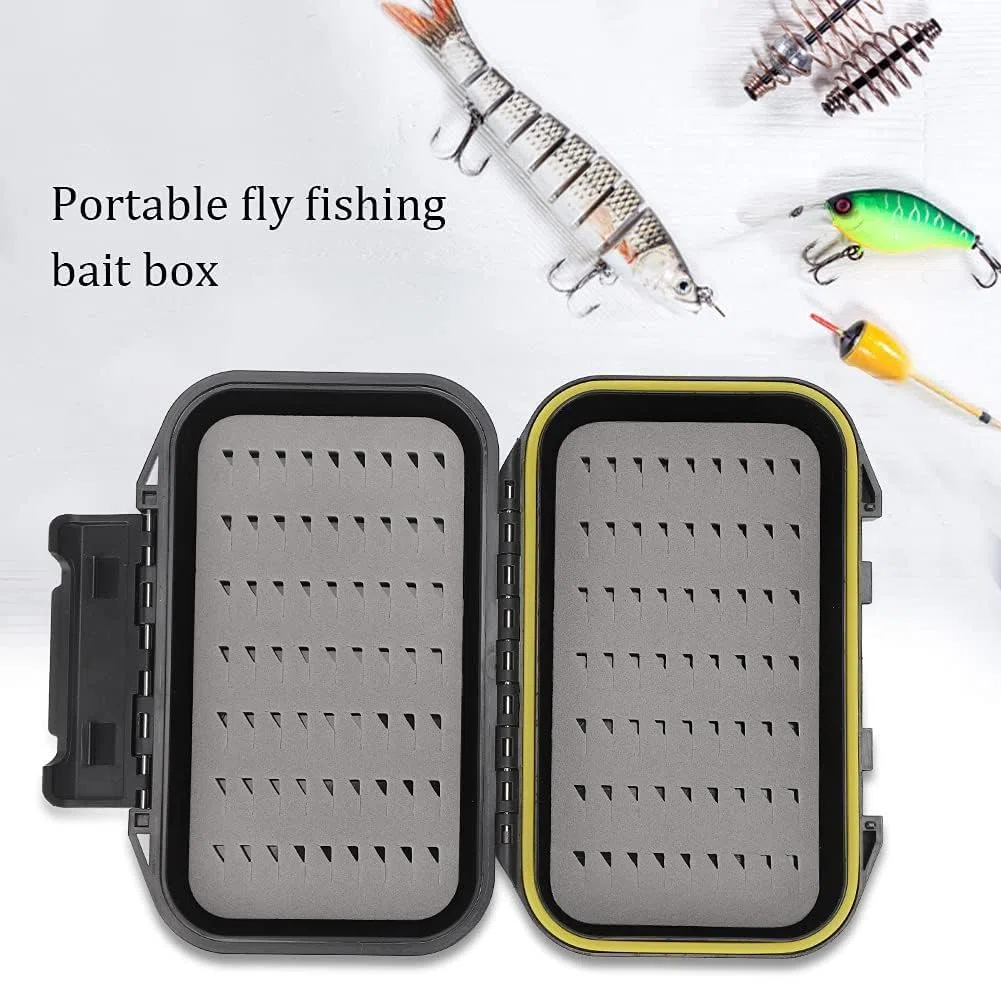 Caja De Aparejos De Pesca, Caja De Señuelos De Pesca Con Mosca Organizador De Caja De Aparejos Impermeable De Doble Capa Para Pesca Con Mosca