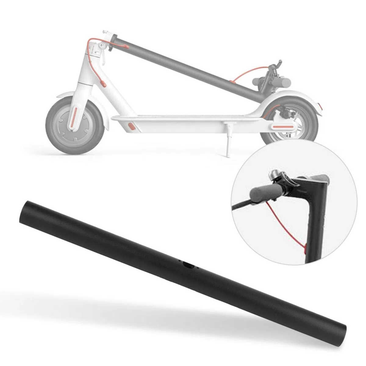 Vbest life Manillar, Manillar Recto de aleación de Aluminio para Scooters eléctricos Mijia, reparación de Piezas de Repuesto, Accesorios