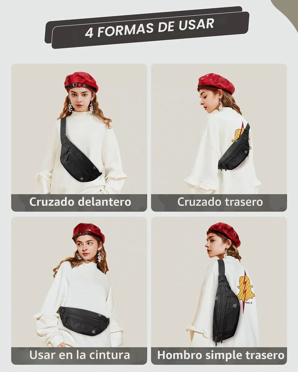 SZSYCN Riñonera Impermeable Grande Riñonera para Hombres Mujeres Riñonera para Viajes, Festivales, Caminatas, Deportes, Carreras, Gym, Bolsa de Hombro con Correas Ajustables para los Hombros