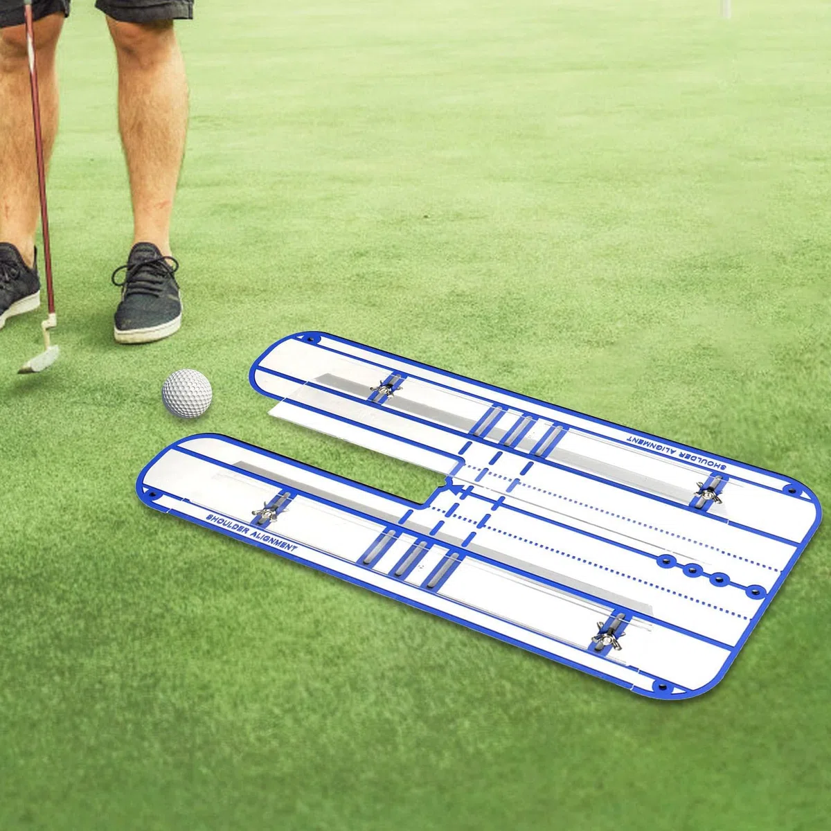Golf Putting Alignment Training Aid | Espejo para Putt Golf,Swing Training Aids Practice Puting Trainer para Principiantes Amantes del Golf Regalo cumpleaños
