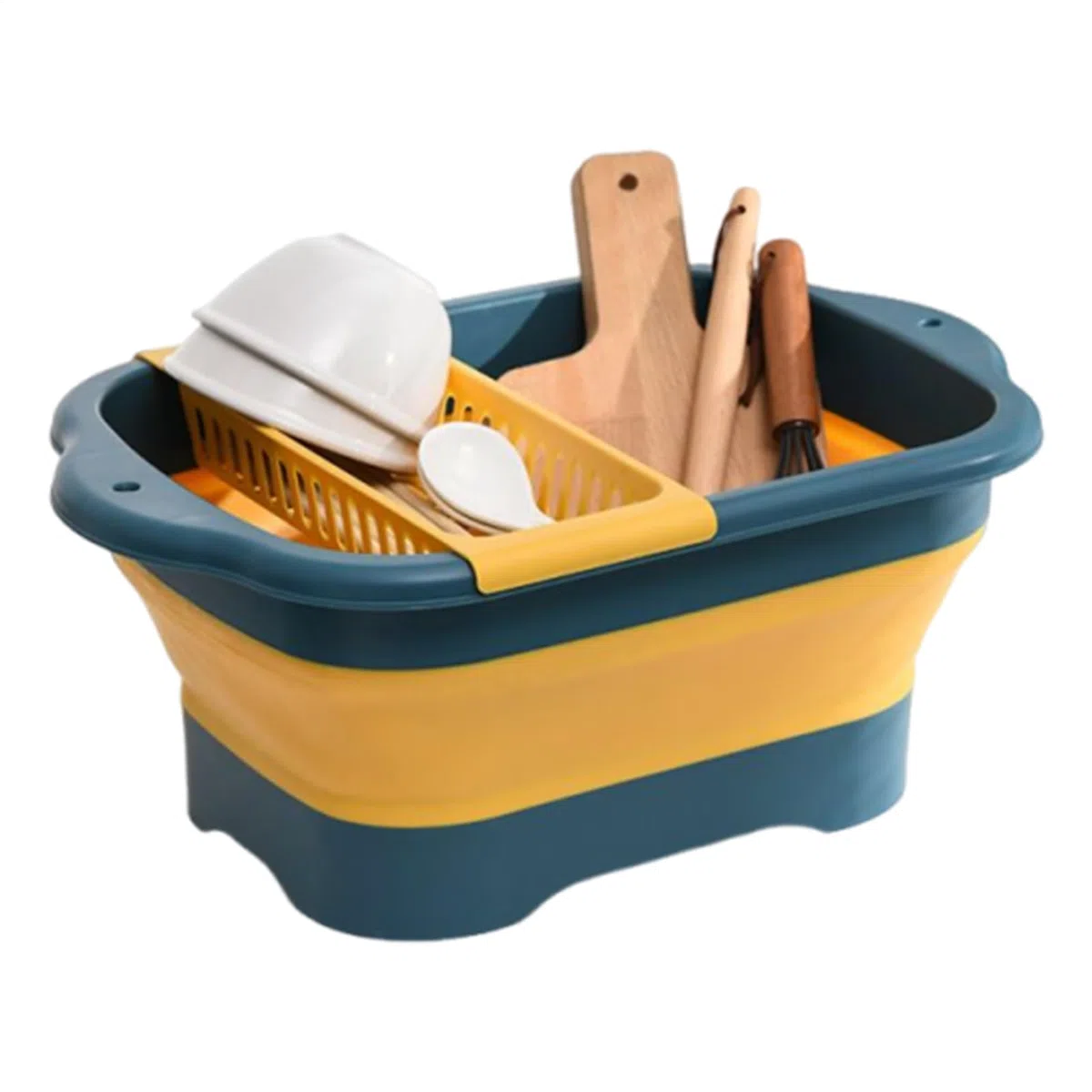 Estación de Lavado de Platos de Camping, Fregadero de Camping Plegable con Tapón de Drenaje - Mobiliario de Cocina para RV para Limpieza de Frutas y Vegetales, Usos de Lavandería