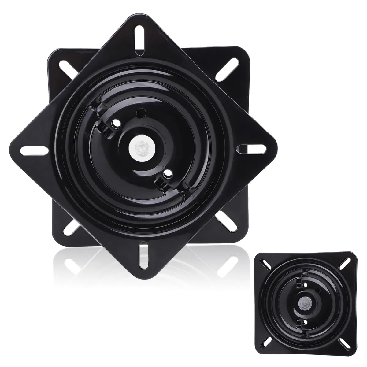 Tissting Base Giratoria de Asiento de 7 Pulgadas, Placa de Montaje de Asiento Giratorio de 360 ​​Grados Accesorio de Hardware de Acero Inoxidable Recubierto de EDC para Yate Marino