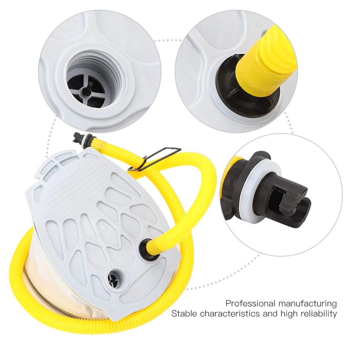 Bomba Aire pie portátil, inflador portátil, Bomba Inflable para Botes, Bomba de Aire Ligera para Kayaks y Botes de Goma, para Pesca, Camping y Actividades acuáticas
