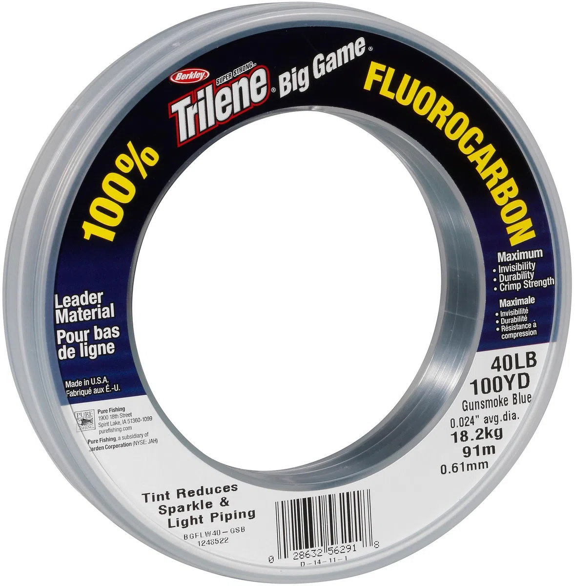 Berkley Trilene Big Game Flurocarbon Leader Fishing Line -100% Professional Grade Flurocarbon