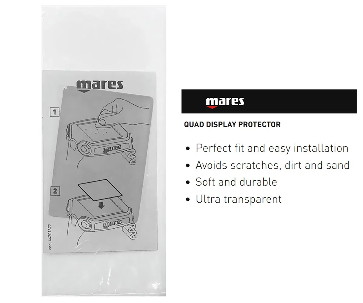 Mares Quad Protector de Pantalla, Transparente, One Size