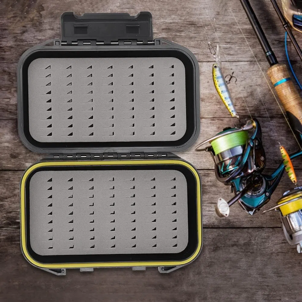 Caja De Aparejos De Pesca, Caja De Señuelos De Pesca Con Mosca Organizador De Caja De Aparejos Impermeable De Doble Capa Para Pesca Con Mosca