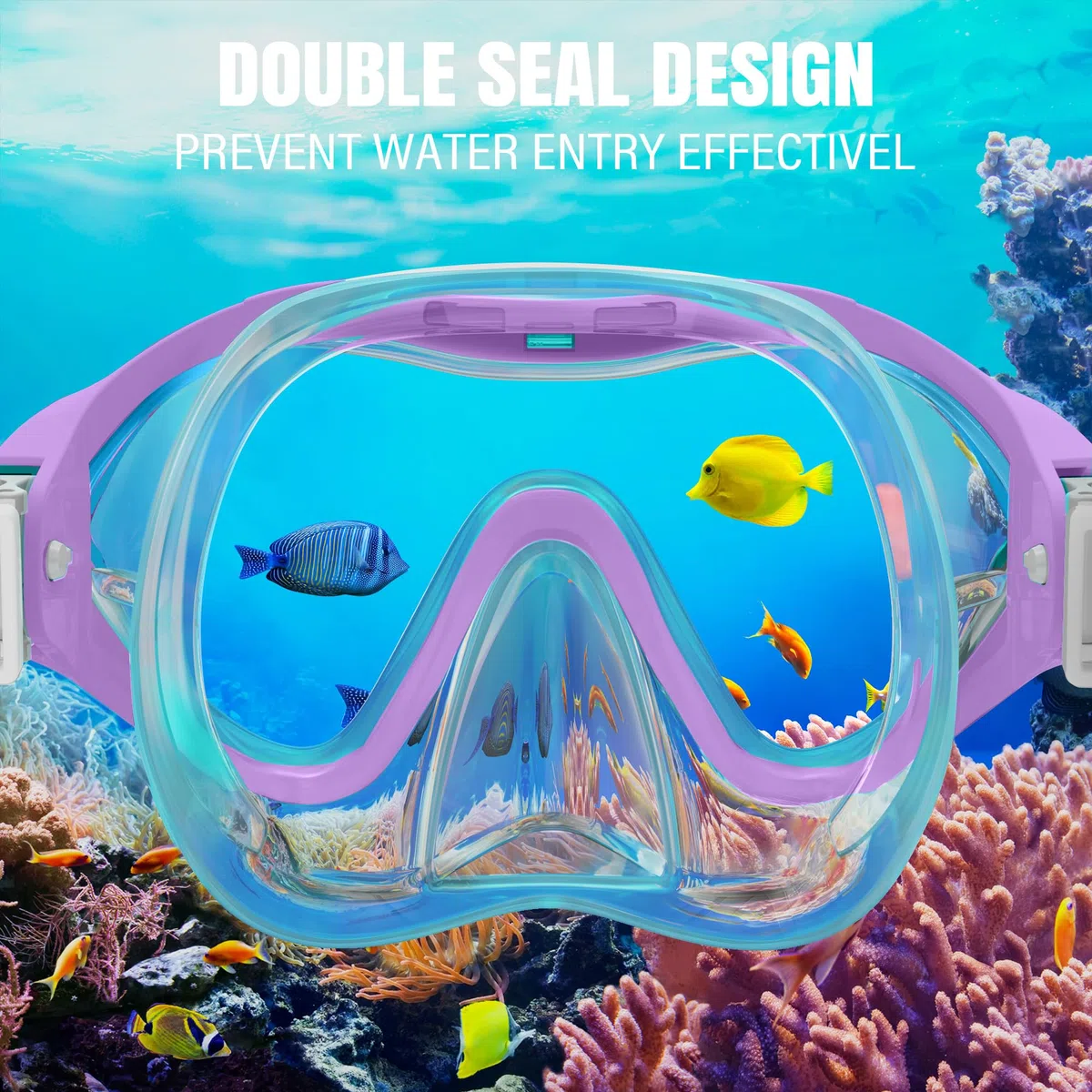 Gafas Buceo Niño para Niños y Niñas de 4 a 12 Años, Antivaho Protección UV Antipérdida 180º Gafas Gatacion Niño con Protección para la Nariz