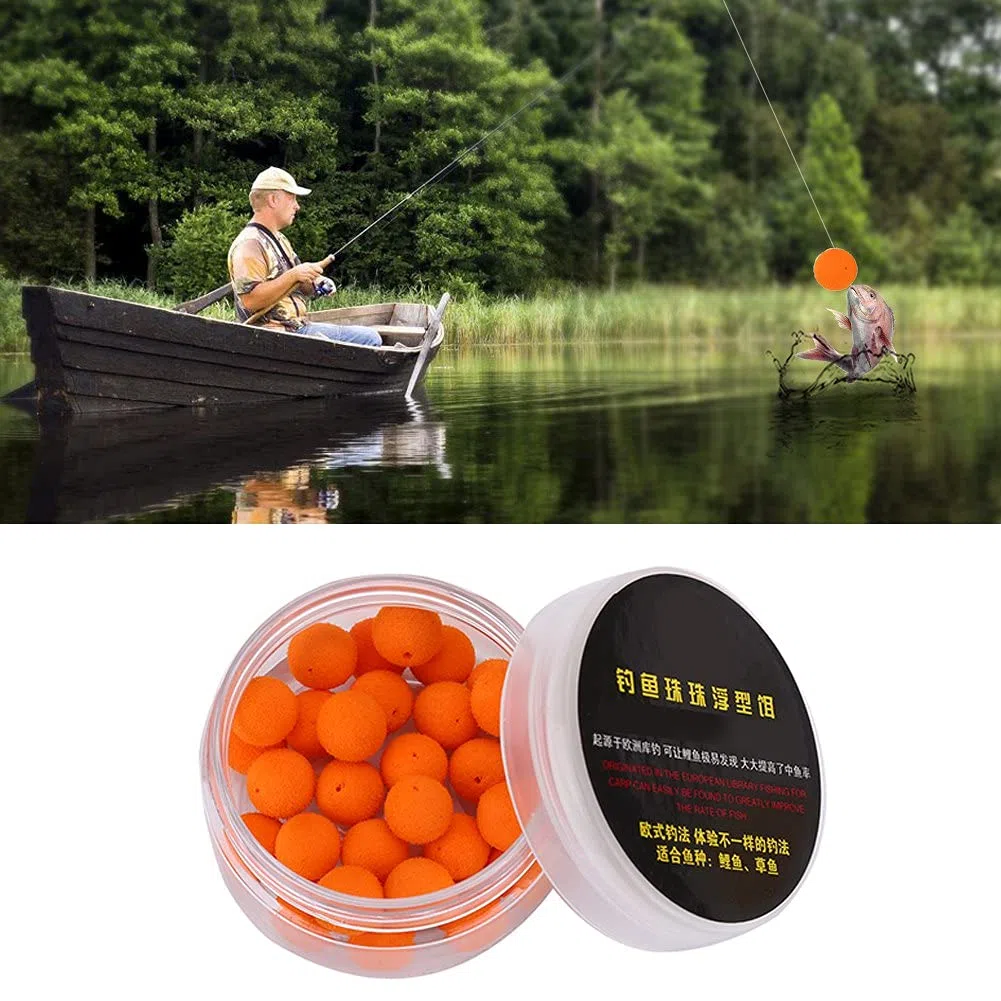 Keenso Boilies Carpa Flotantes, Alta Flotabilidad y Brillo Intenso, Cebos Pellets Emergentes 12mm, for Pesca en Río, Lago y Laguna, Principiantes y Expertos