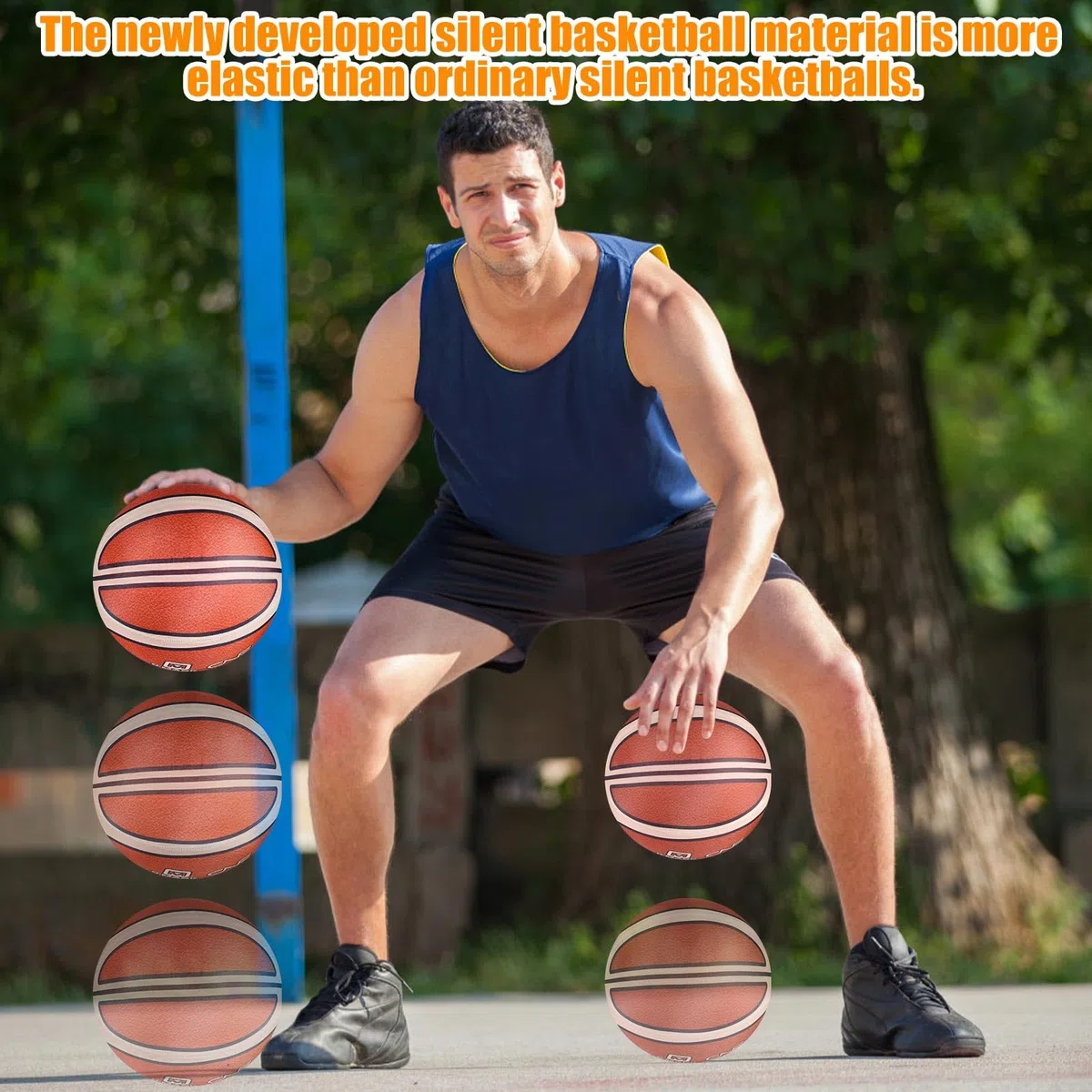 Balón de baloncesto silencioso, sin ruido, equipo de entrenamiento en interiores, pelota silenciosa, sin sonido, suave, rebote, baloncesto, mejora de baloncesto silencioso para jóvenes