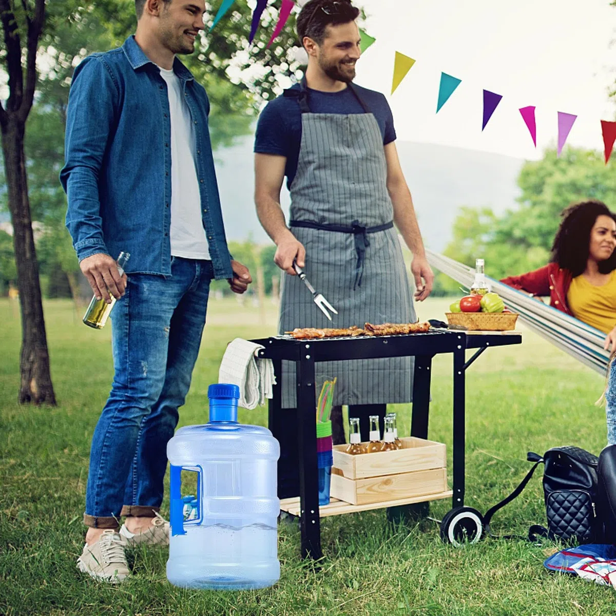 Genérico Cubo Dispensador Aguas, Jarra De Agua De 5 L/7.5 L, Recipiente Botella Agua Reutilizable, A Prueba Fugas, para Camping Picnic Exterior Hoga