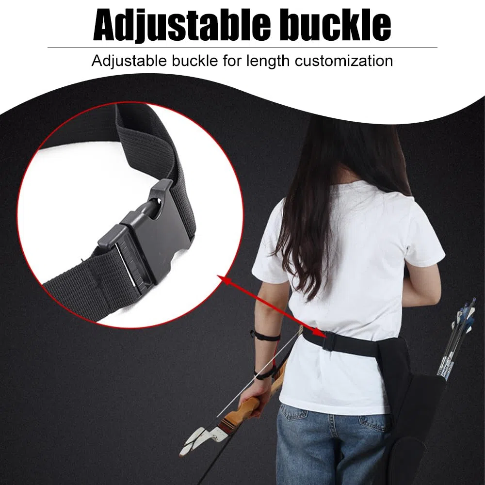 DONGKER Carcaj de cadera con arco, soporte ajustable para bolsa de flecha con bolsa de almacenamiento exterior para 15-20 flechas