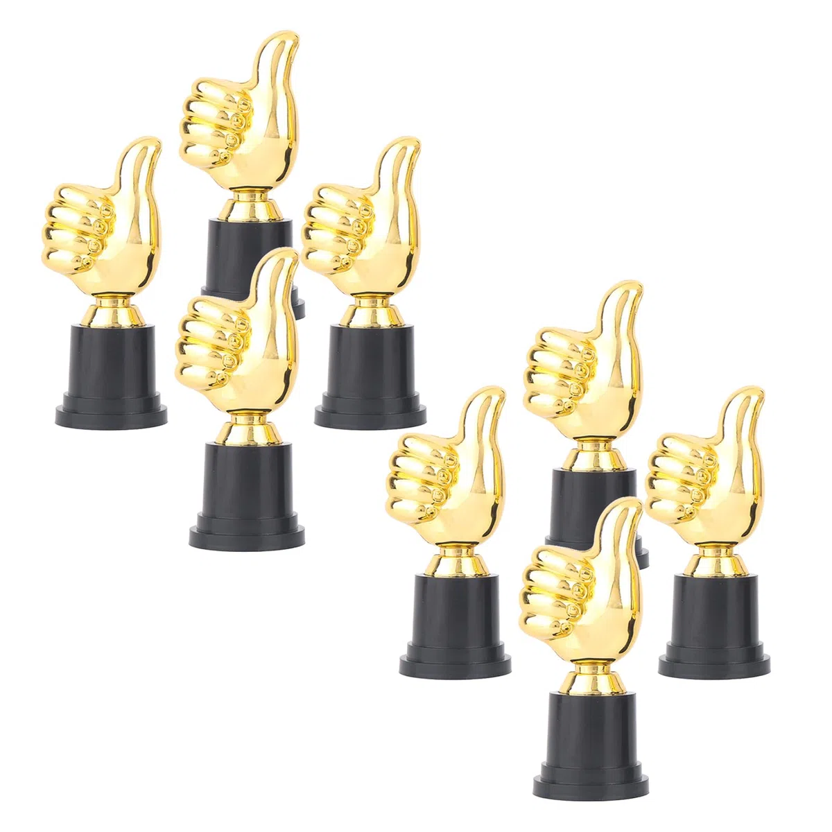 8 Piezas Trofeo Pulgar hacia Arriba, Trofeo Pulgares Arriba, para Ceremonia de Premios Fiesta Deportes Ganador Dorado