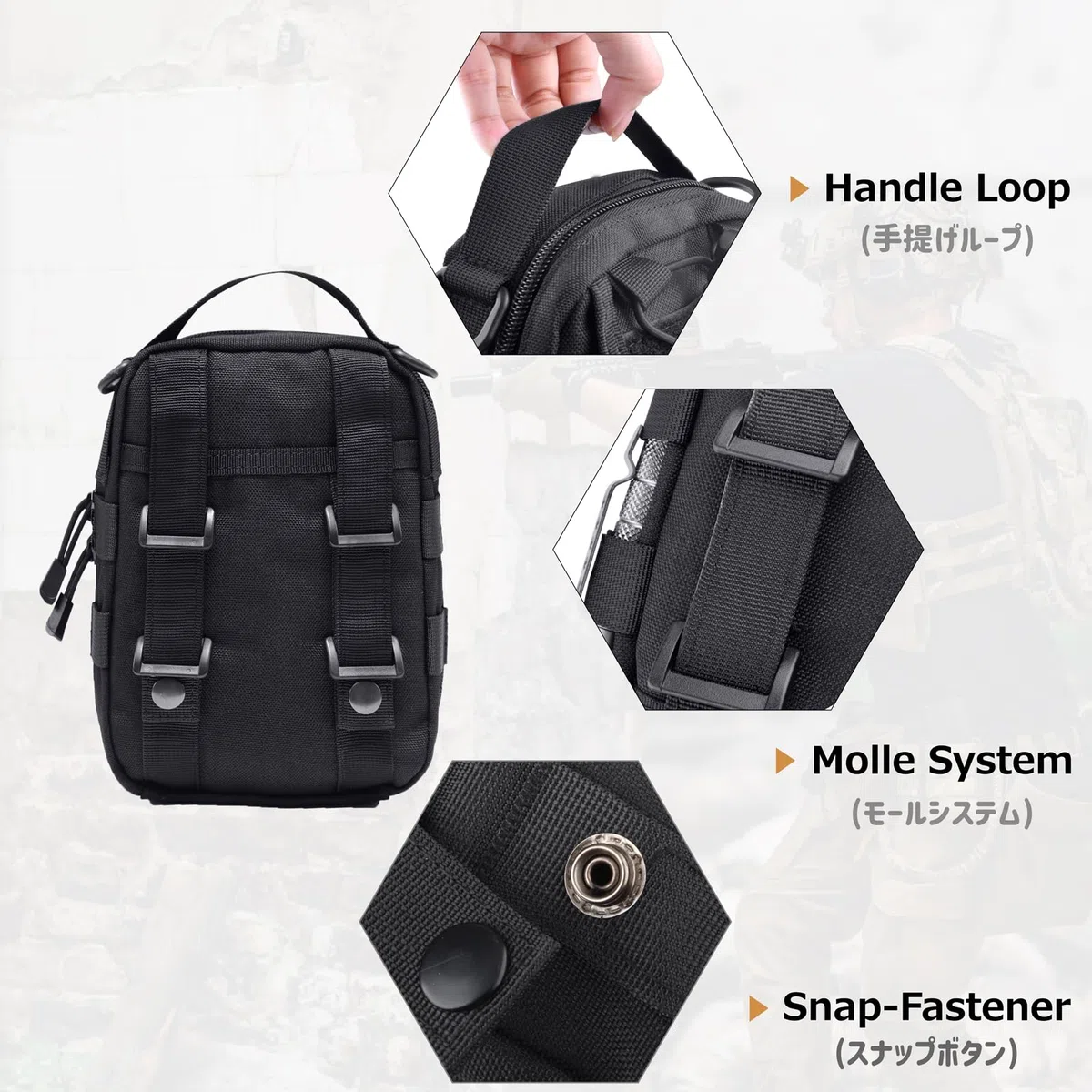 Azarxis Blosa Táctica Bolsa de Primeros Auxilios Molle Herramientas de Utilidad Equipo Multiuso Táctil Organnizador Cinturón Militar para Senderismo Deporte al Aire Libre Hombre Mujer