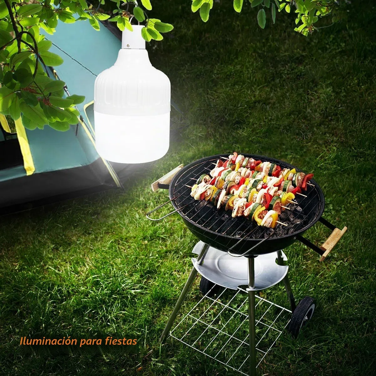 LETOUR Lámpara Camping Recargable ,5000 lúmenes Bombilla de Luz LED Portátil con 5 Modos de Lluminación, IP45 Resistente al Agua, 8800 mAh Senderismo Camping Emergencia al Aire Libre
