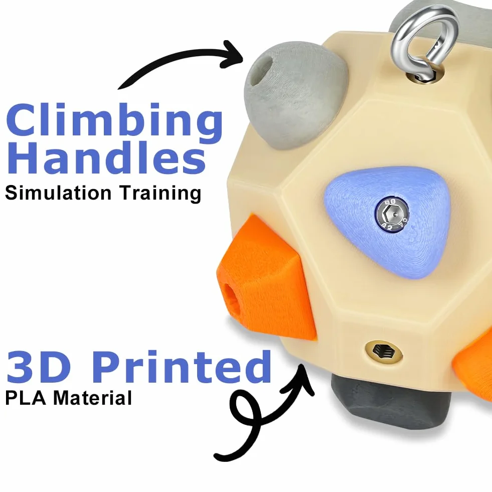Bloque de Escalada Hecho a Mano, 11 * 11cm, Bloque de Boulder Hecho a Mano-Mejora la Fuerza y la Precisión, Bola 3D de Boulder para Escalada