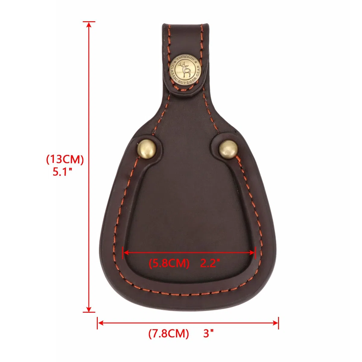 Tirón de Tourbon Pistola de caza Refuerzo de barril Toe Protector Pad Grueso Cuero - Marrón