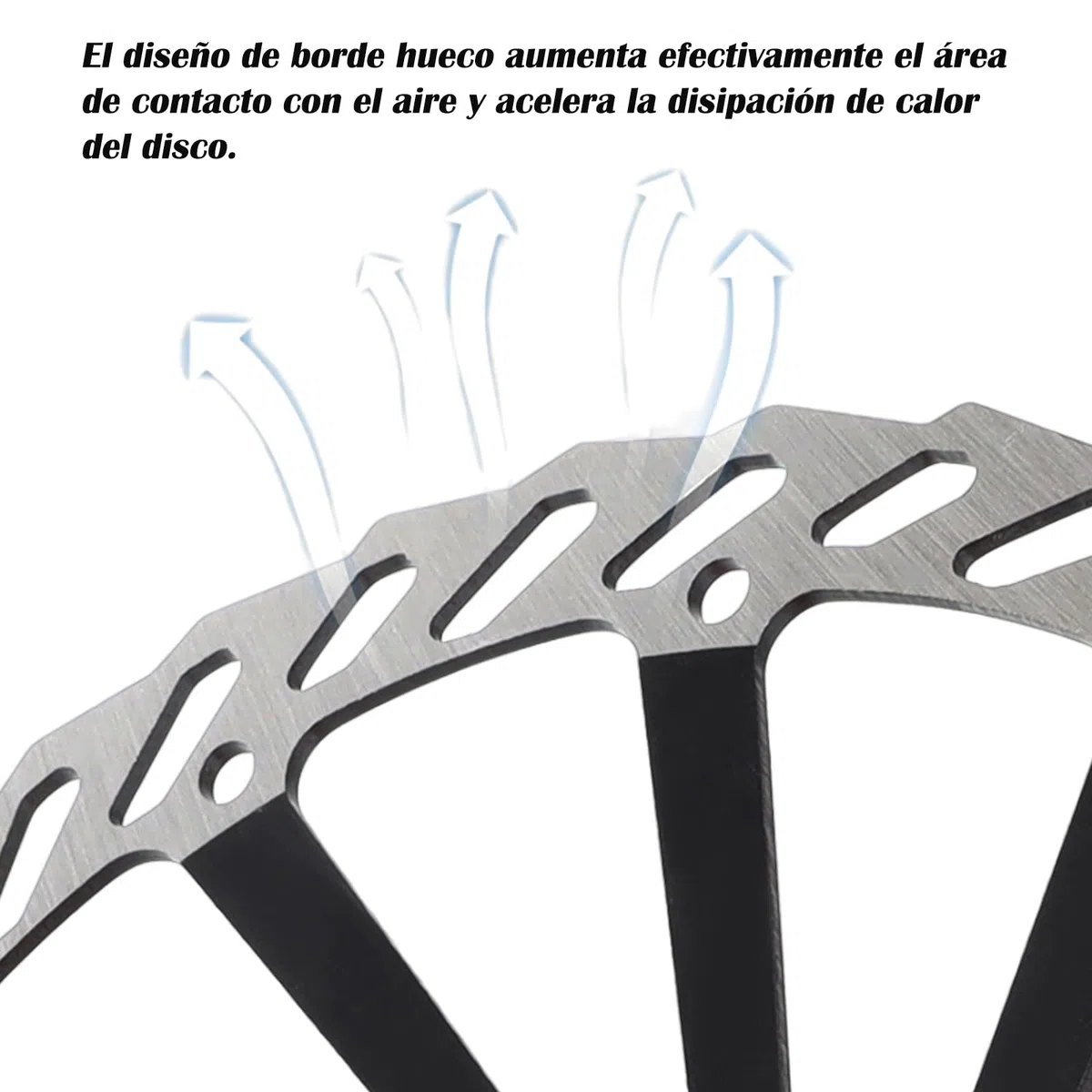 Discos de freno de bicicleta, paquete de 2 con 12 tornillos, Rotores de disco de freno de bicicleta de 140 mm/160 mm/180 mm/203 mm para bicicletas urbanas y de montaña (Negro, 180mm)
