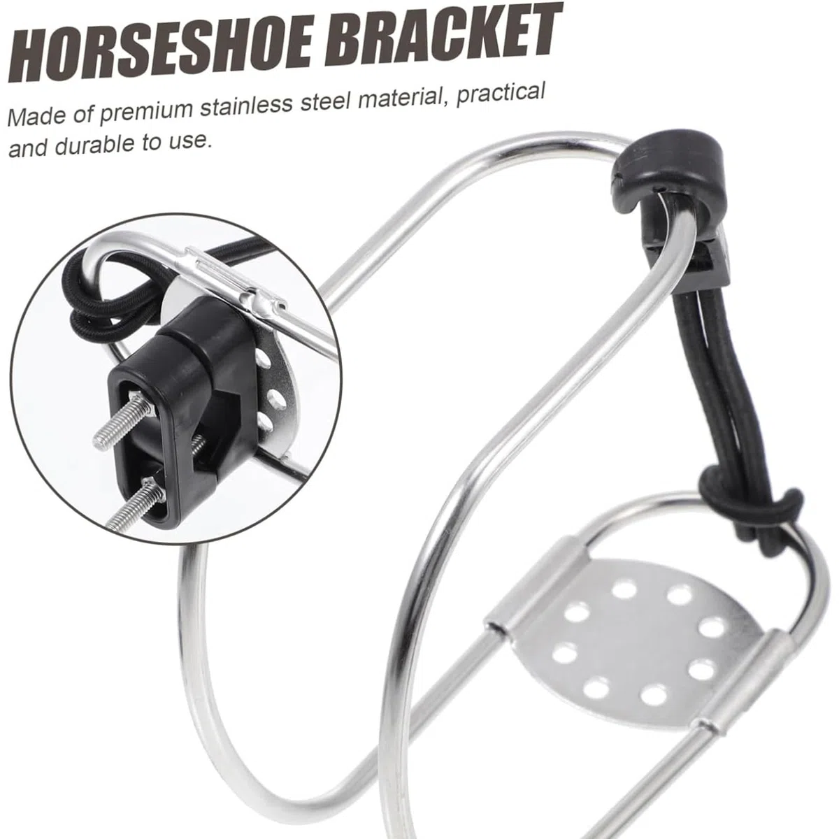 Generic Soporte para Anillo de Salvavidas para Yates, Soporte de Seguridad Duradero de Acero Inoxidable, Accesorio de Superficie Lisa para Barcos Marinos, Ideal para Entusiastas de la Navegación