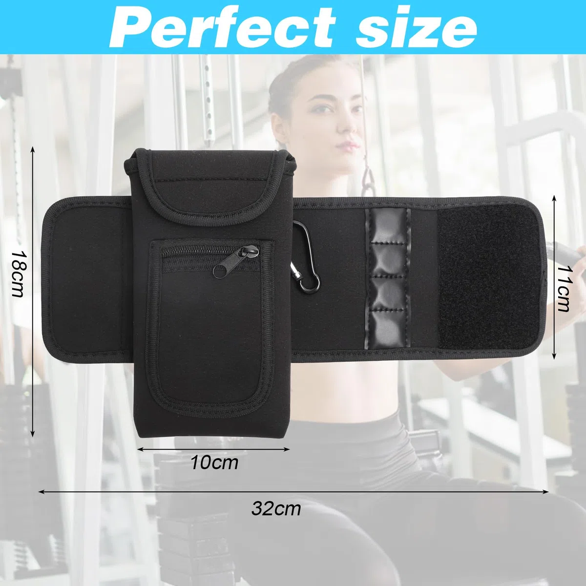 Bolsa magnética para gimnasio, bolsa deportiva para el gimnasio, bolso bandolera para hombre y mujer, soporte móvil para botellas de agua de 1 y 1,5 litros, ideal para viajes y trabajo