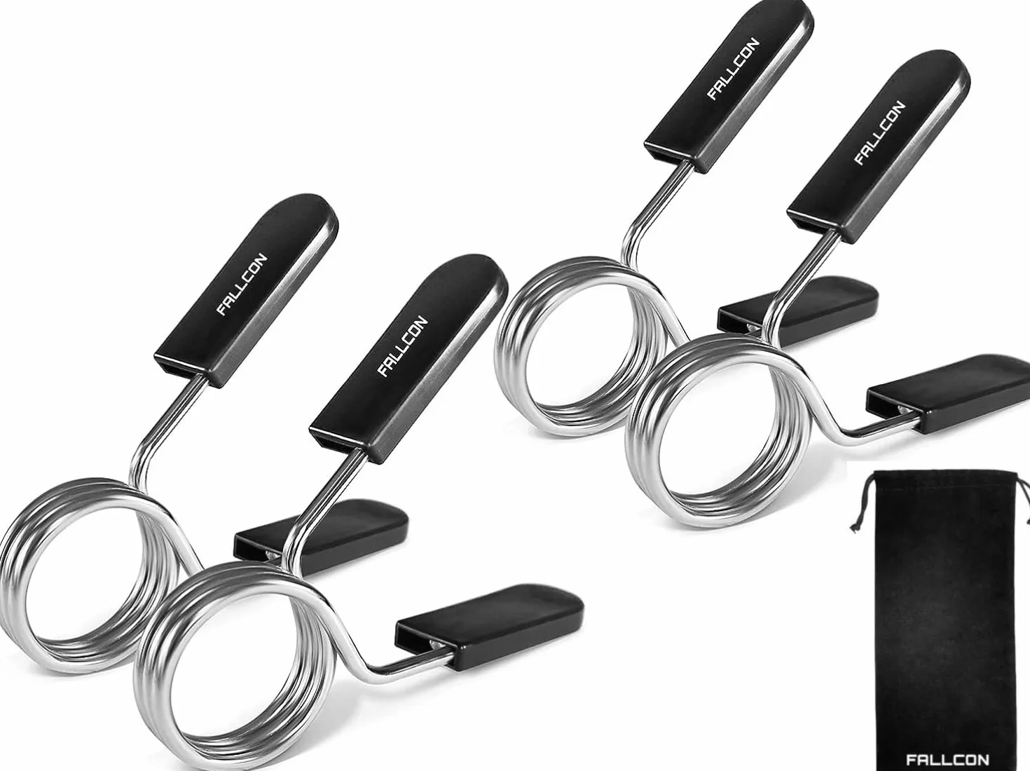 Abrazaderas Mancuernas 28mm - Pinzas para Barra Cierre Bloqueadores para Mancuernas y Barra - Resistentes y Cómodos (4PCS) Incluye Bolsa de Almacenamiento.