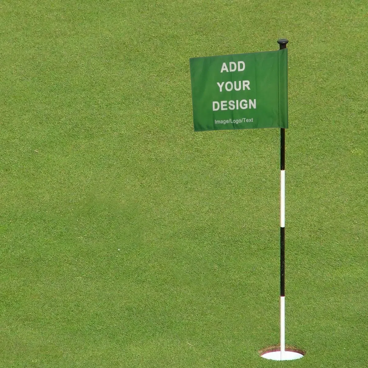Bandera de golf personalizada para pin de golf con tubo de plástico (20 x 15 cm)