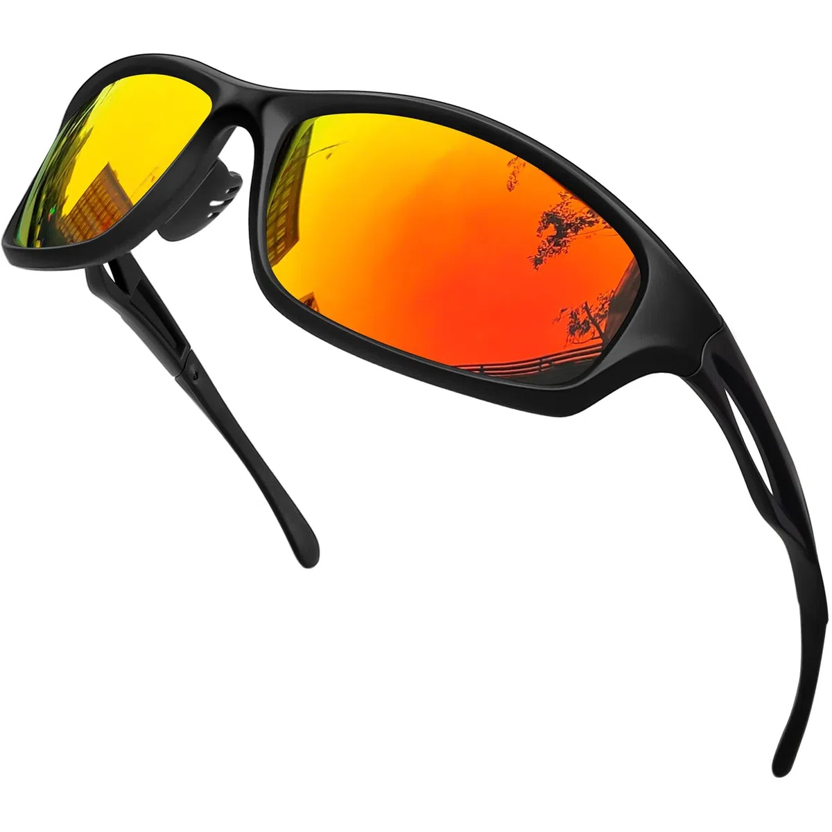 Joopin Gafas de Sol Polarizadas Deportivas Gafas Ciclismo Hombre y Mujer Montura TR90 Ligera Envolvente Protección UV400 para Running Conducir Pesca Golf