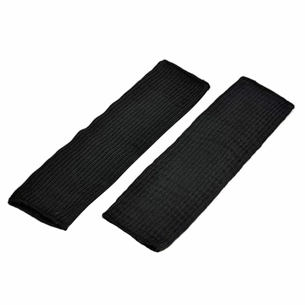 2 pares de protección de brazo negro Kevlar manga resistente al corte resistente a quemaduras anti abrasión seguridad para jardín cocina trabajo agrícola