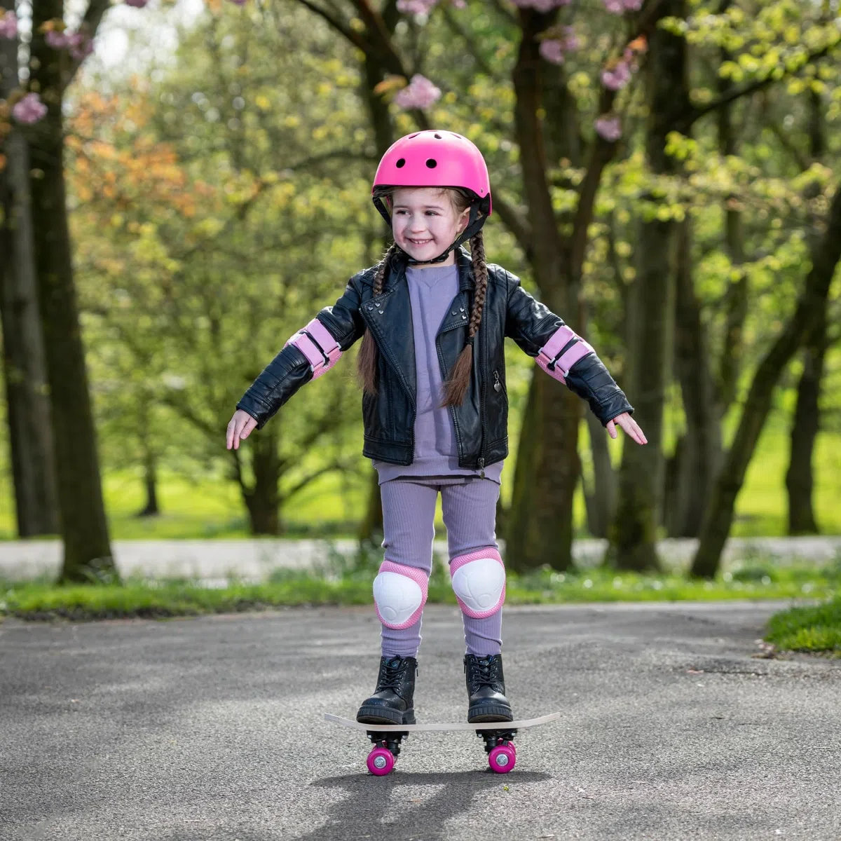 Atom - Monopatín de 17 pulgadas para principiantes o profesionales | Tabla de arce para niños y adolescentes con camiones de polipropileno de 3 pulgadas | Mini Cruiser completo | Adecuado para todas
