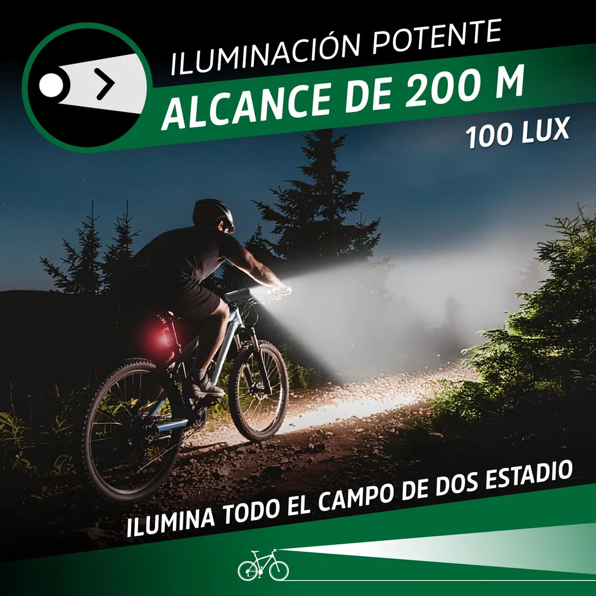 Energizer Set de Luces LED Recargables para Bicicleta, Delantera y Trasera, 250 lúmenes, Carga USB, Faro y luz Trasera para Ciclismo Nocturno