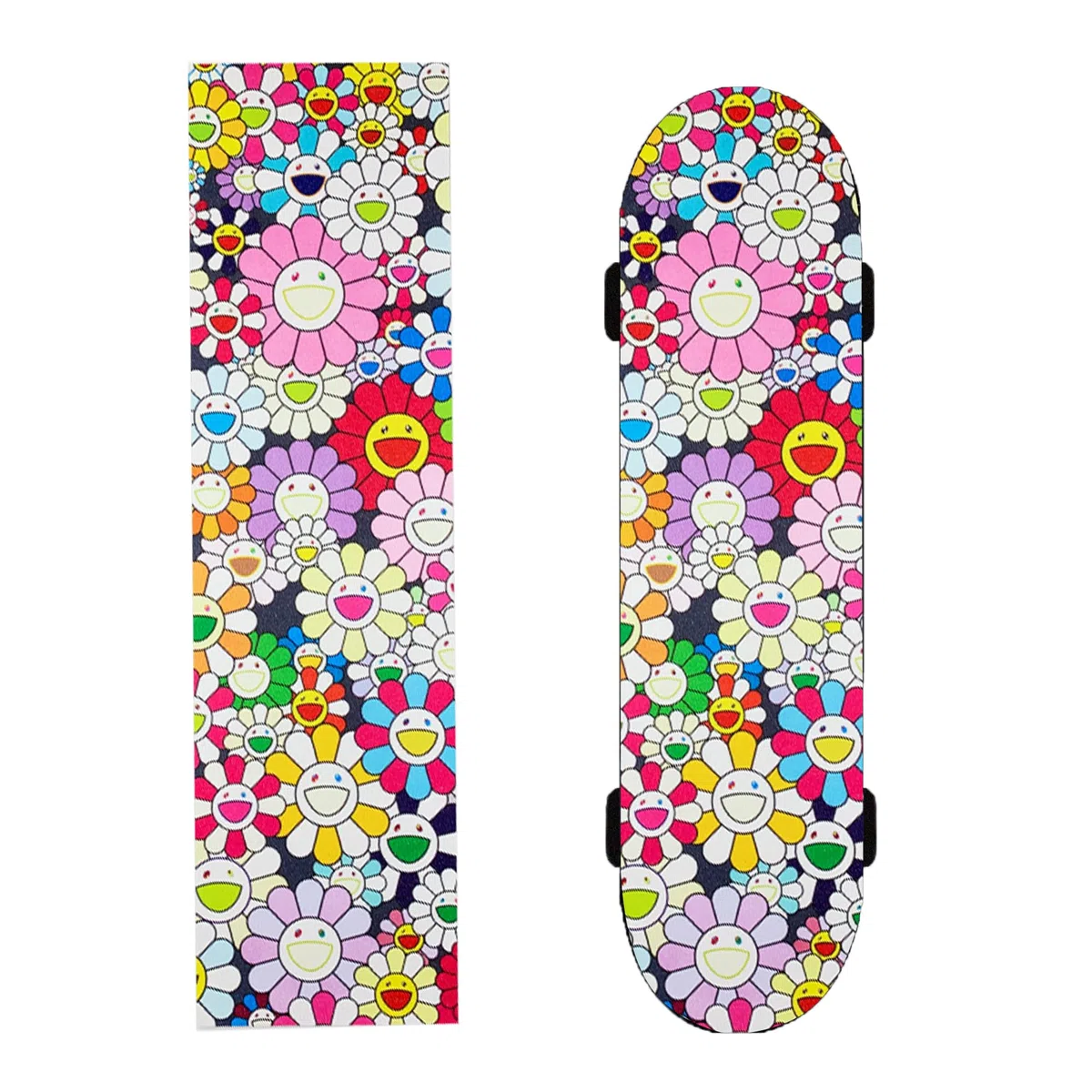 duoyif Skateboard Griptape, Lijas De Skateboards Scooters, Cinta De Agarre De Lijas Para Monopatín Longboard Scooters - Grip Tape Sin Burbujas, Antideslizante (Sol-Flor, 84x23cm)