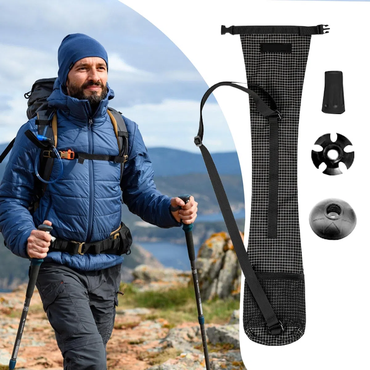 para Bastones de Trekking al Aire Libre - para Bastones de Trekking para mochileros, Impermeable para Bastones de Senderismo | de Viaje para Guardar Bastones de Trekking,