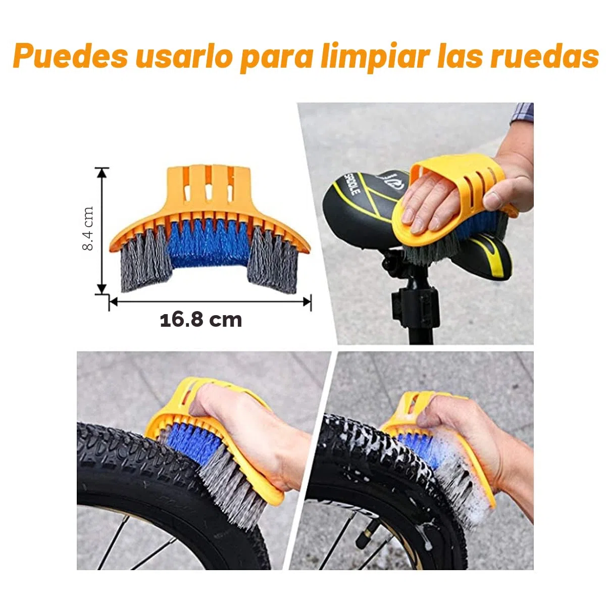 Kit de herramientas de limpieza, incluye depurador de cadena de bicicleta, 10 piezas