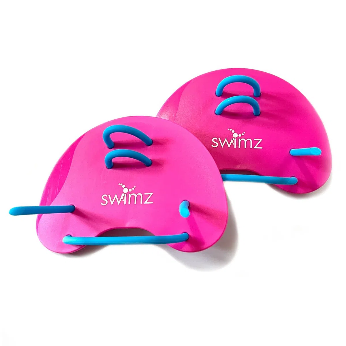 Swimz Paletas de dedo para natación, color rosa, azul y blanco, talla única
