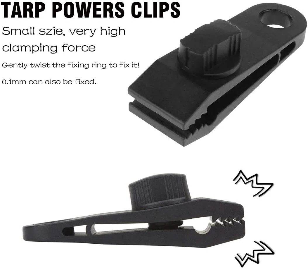 LATERN 10 Piezas Clips de Lona, 8CM Plastico Clips de Tienda Abrazadera de Toldo Clip de Bloqueo Instantáneo para Carpas Cubierta Sofá Lona Cubierta Barco Cubierta Piscina Camping Al Aire Libre