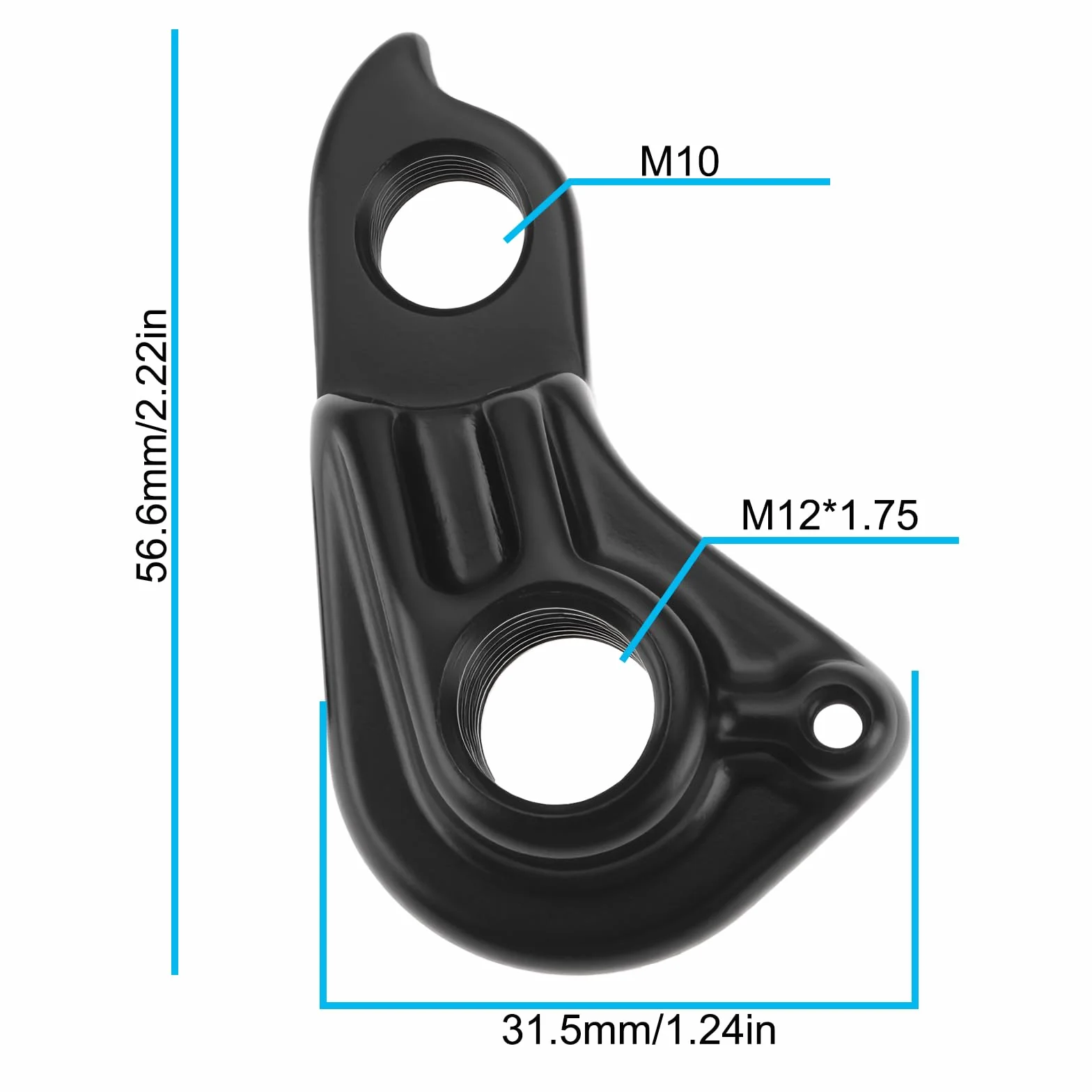 Percha de cambio de bicicleta M12 x 1.75 compatible con disparador Cannondale Jekyll CK3257 aleación de aluminio