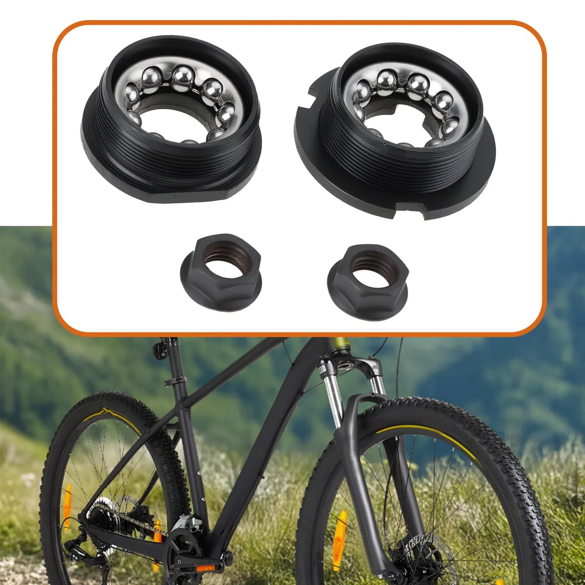 ECSiNG 1 Juego de Ejes Y Pedalier para La Mayoría de Bicicletas Estándar Compatibles con Platos de 68 X 110 Mm A 68 X 132 Mm.