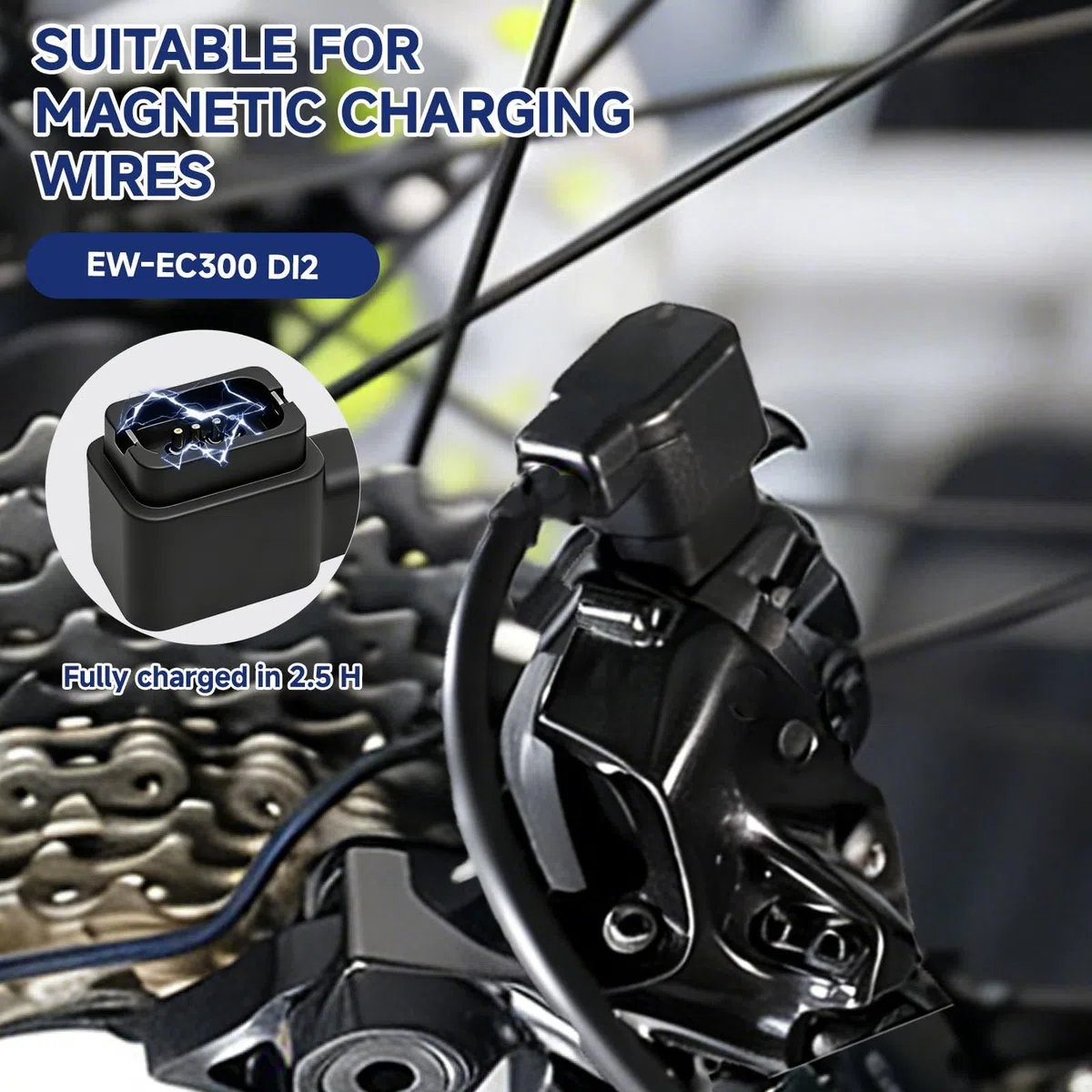 Cable de Carga Ew-Ec300 Compatible con Shimano Di2(R8170/R9250/R7170/RX825), 12-Velocidades Cargador de Desviador Trasero Electrónico para Rennräder Mountainbikes - 1.5M
