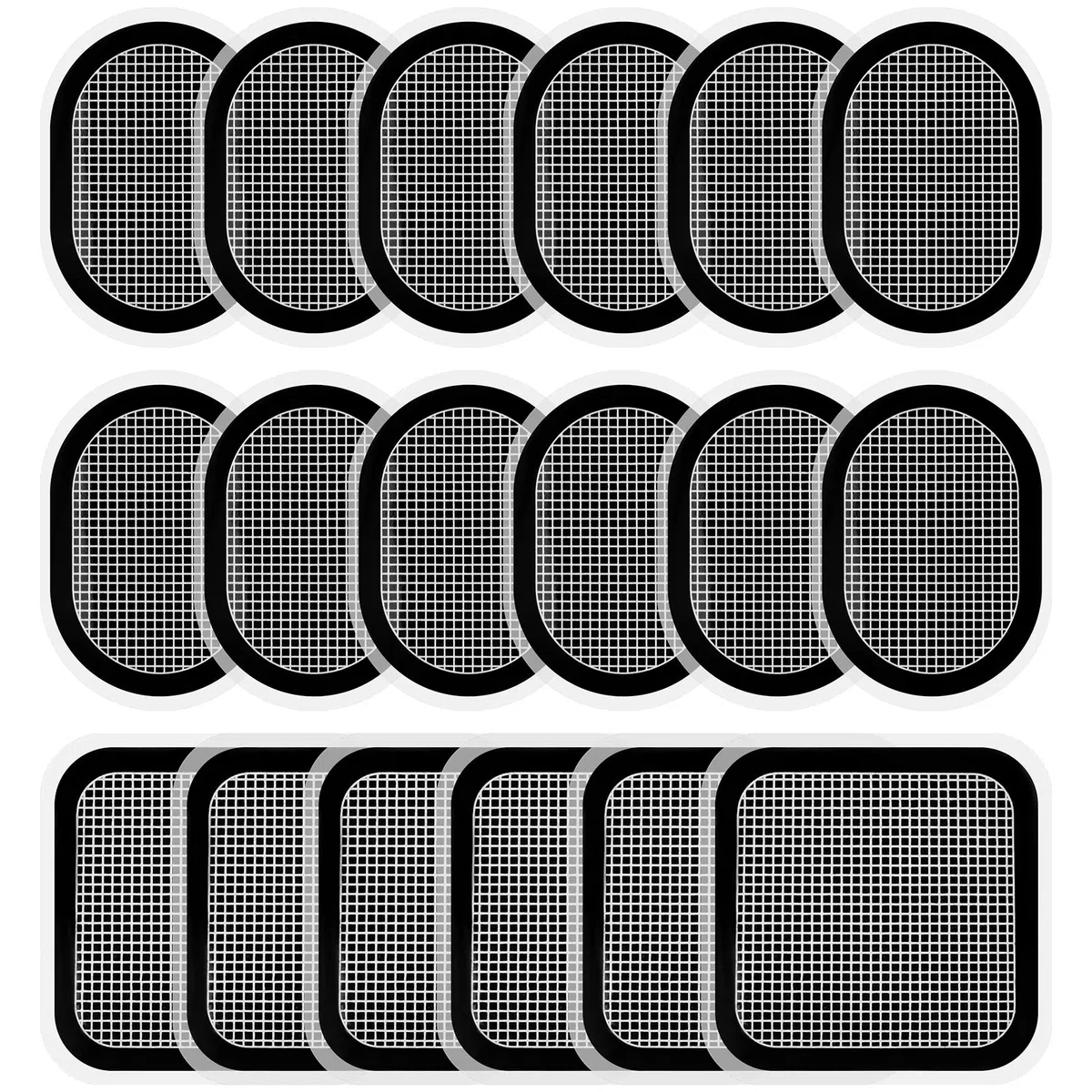 Electrodes Pad 18 Piezas Abs Trainer Lámina de Gel de Recambio Almohadillas de Gel de Repuesto Hidrogel Hojas Gel Pad para EMS Estimulador Músculo Compatible con Cinturón de Abdominales