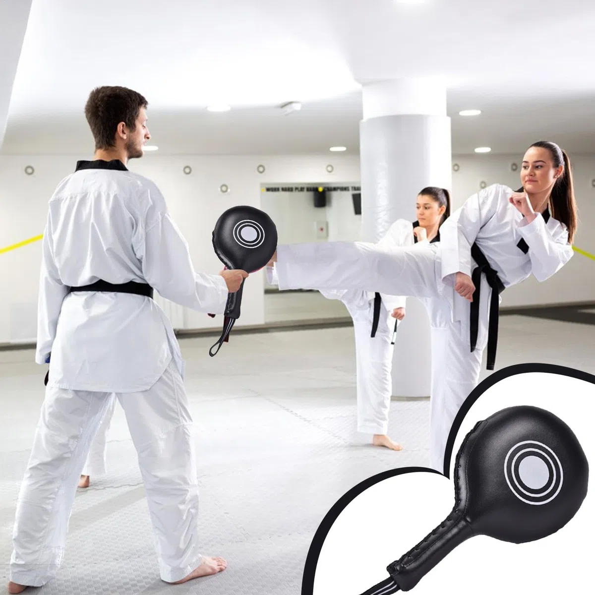 Manopla de mano, manoplas de patadas, aprox. 14.2 x 7.9 x 2.0 pulgadas (36 x 20 x 5 cm), práctica de kickboxing, objetivo, equipo de entrenamiento, boxeo, karate, taekwondo, artes marciales, guante de