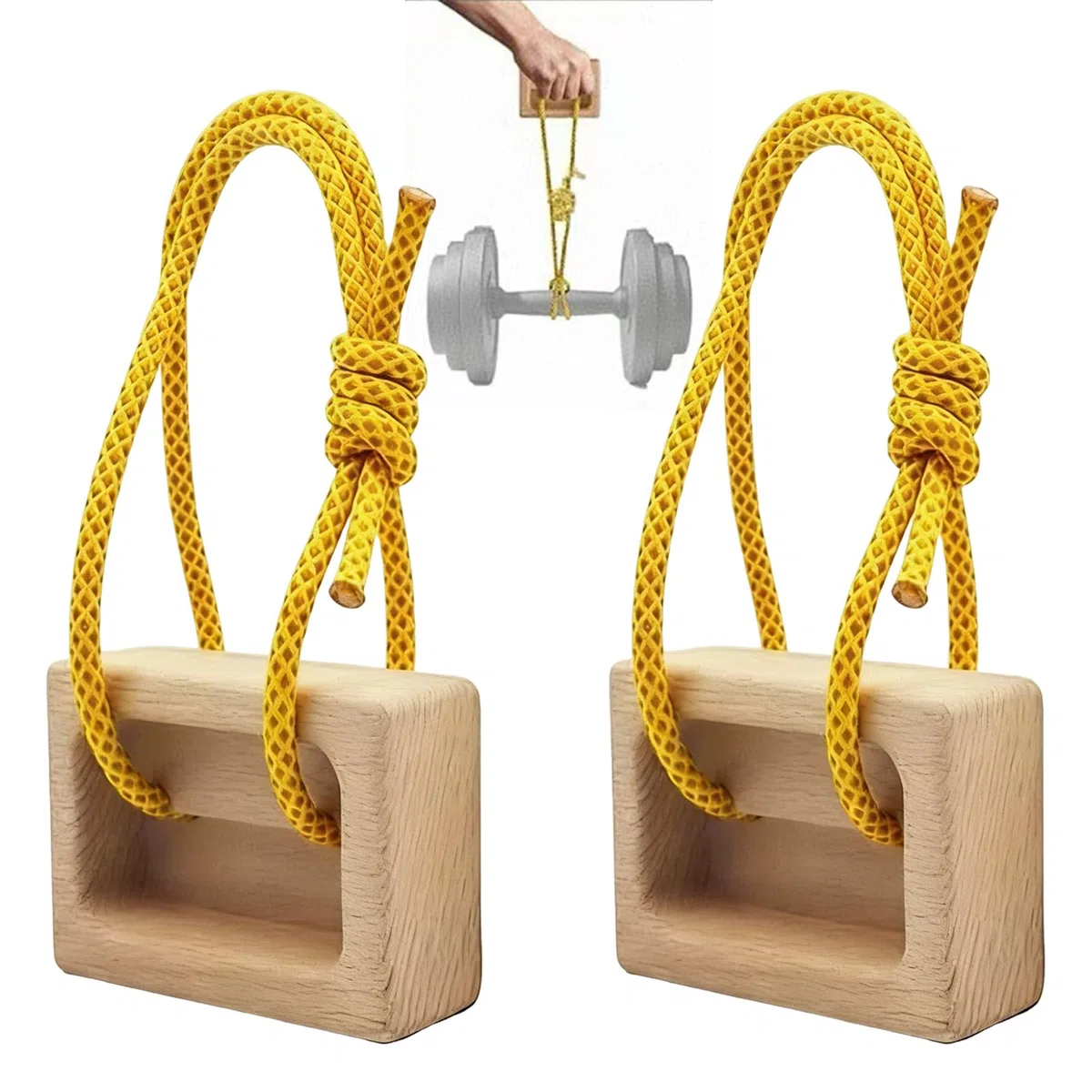 Genérico Tabla Multipresa Portátil - Madera 10.5x3.7x7.7cm | Soporte Entrenamiento Brazos Y Dominadas | Fingerboard Escalada para Gimnasio Casa Interior Puerta Pared Exterior Bouldering Rutina